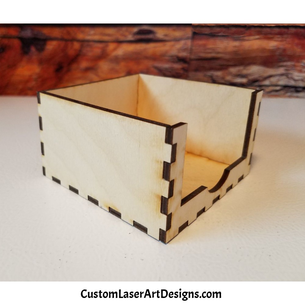 3" Note Cube Paper Holder Custom Laser Art Designs