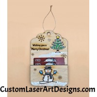 'Wishing You a Merry Christmas!' Gift Card Holder Ornament