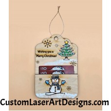 'Wishing You a Merry Christmas!' Gift Card Holder Ornament